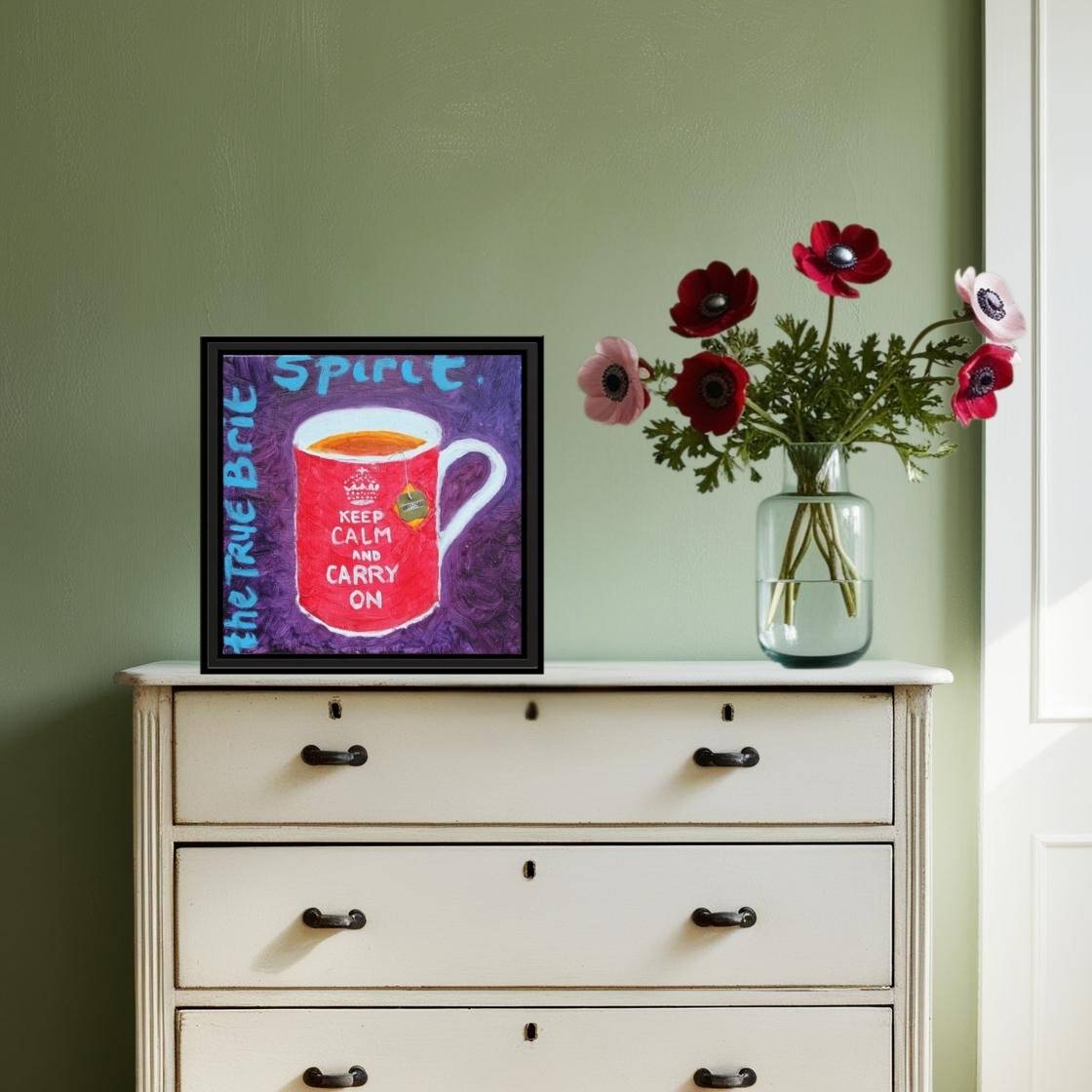 BRIT! Pop Art Keep Calm Print on Canvas