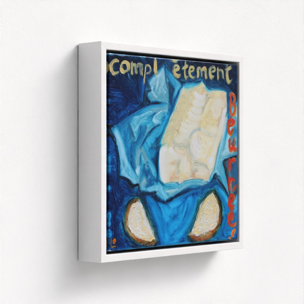 White Frame, Blue Canvas, Butter print-PopArtLau17