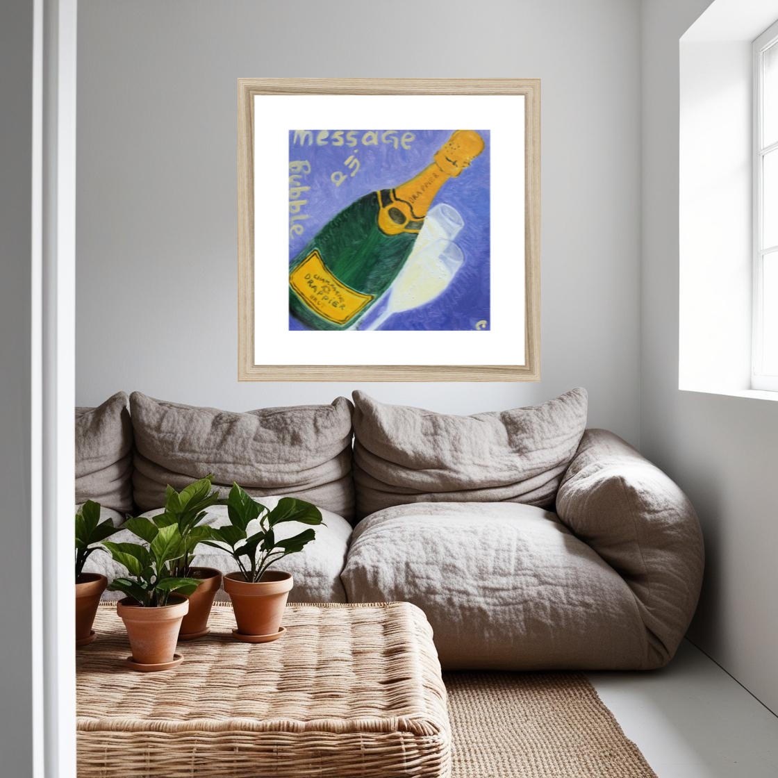 CHAMP! Pop Art Champagne Print on Paper