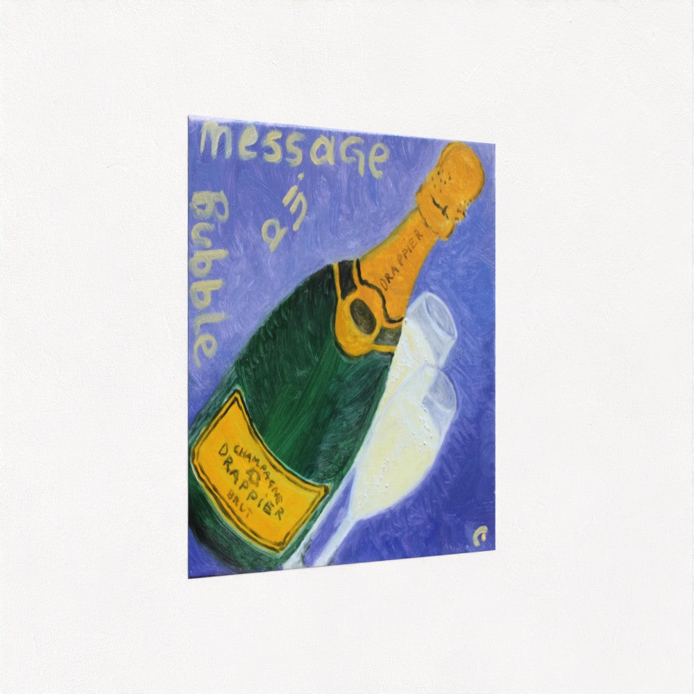CHAMP! Pop Art Champagne Print on Paper