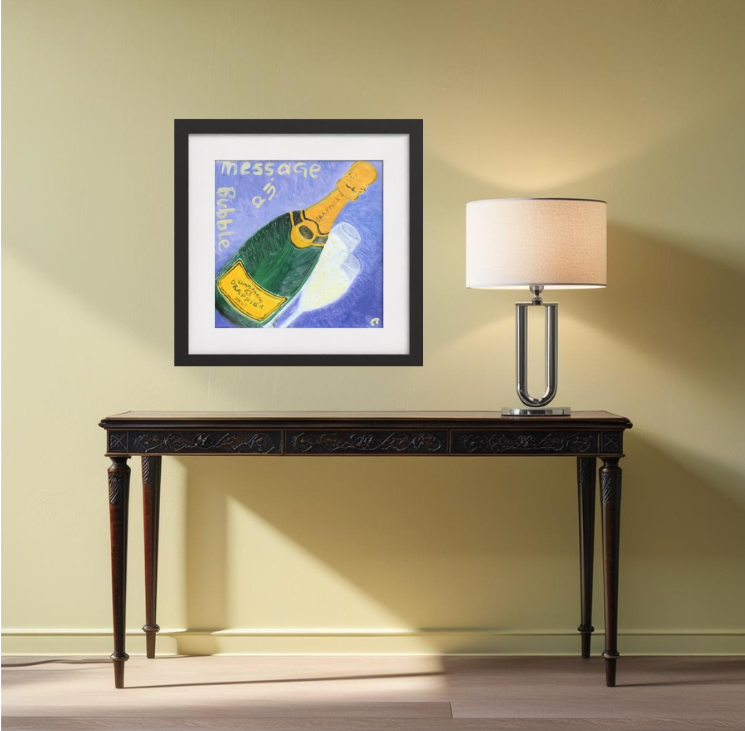 CHAMP! Pop Art Champagne Print on Paper