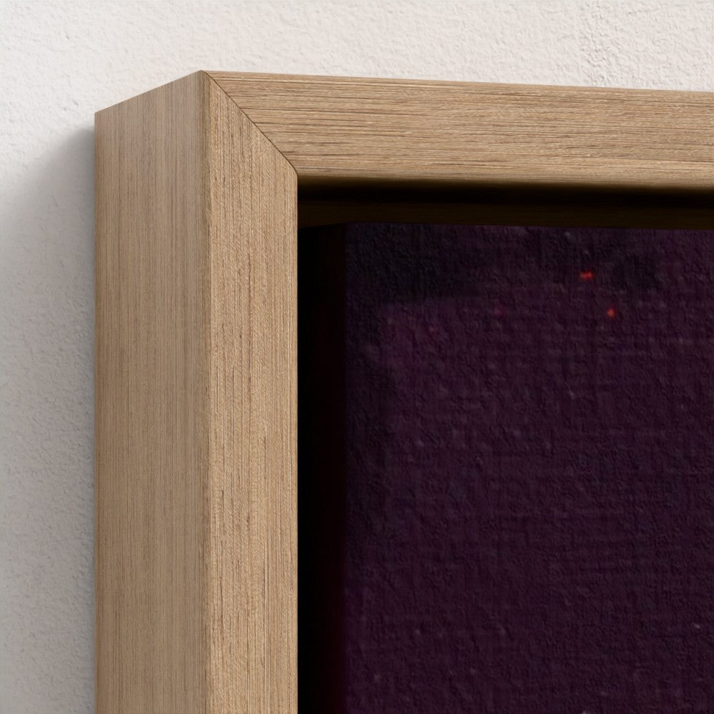 Collection Corsicana modele Corti par Lau_Costantini, echantillon couleur cadre naturel et toile aubergine