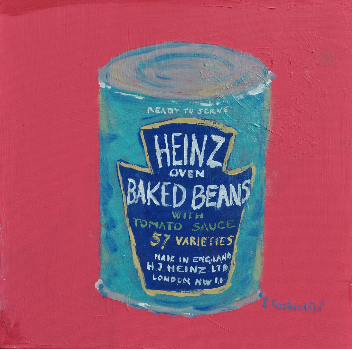 OLD BEAN!-Pop Art Baked Beans Print on Canvas