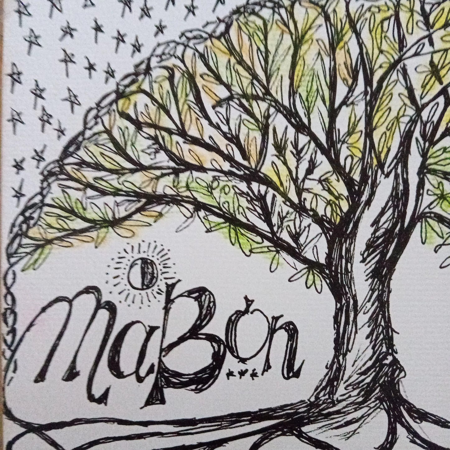"EQUINOXIS!" | Original Tree of Life Witch Art by Lau Costantini