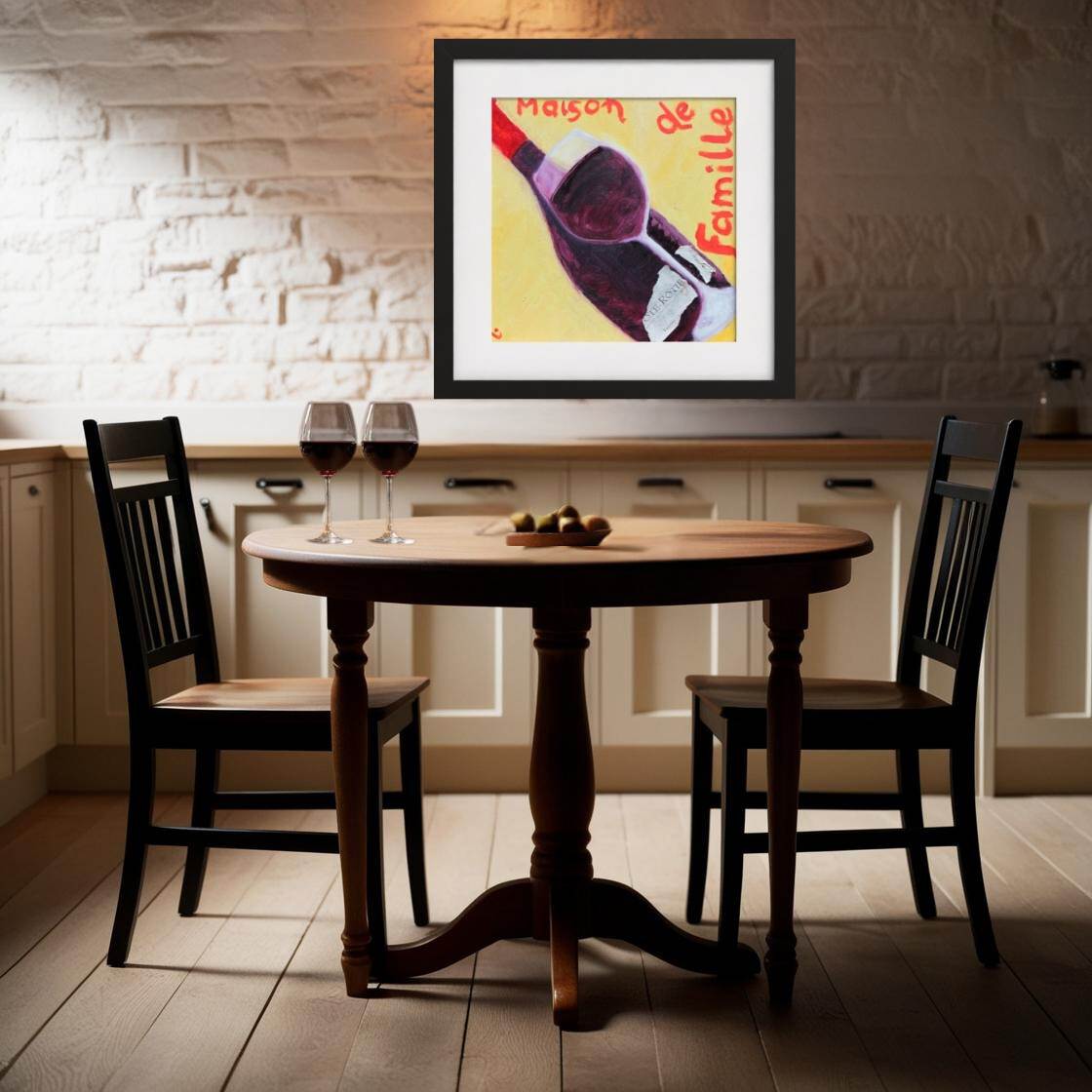 FAM! Pop Art Red Wine Print on Paper