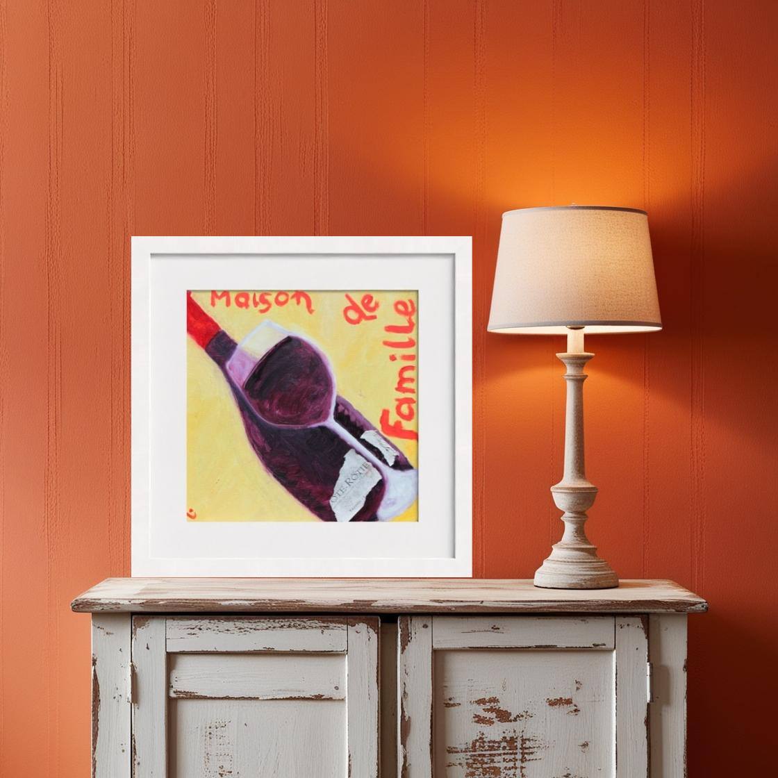 FAM! Pop Art Red Wine Print on Paper