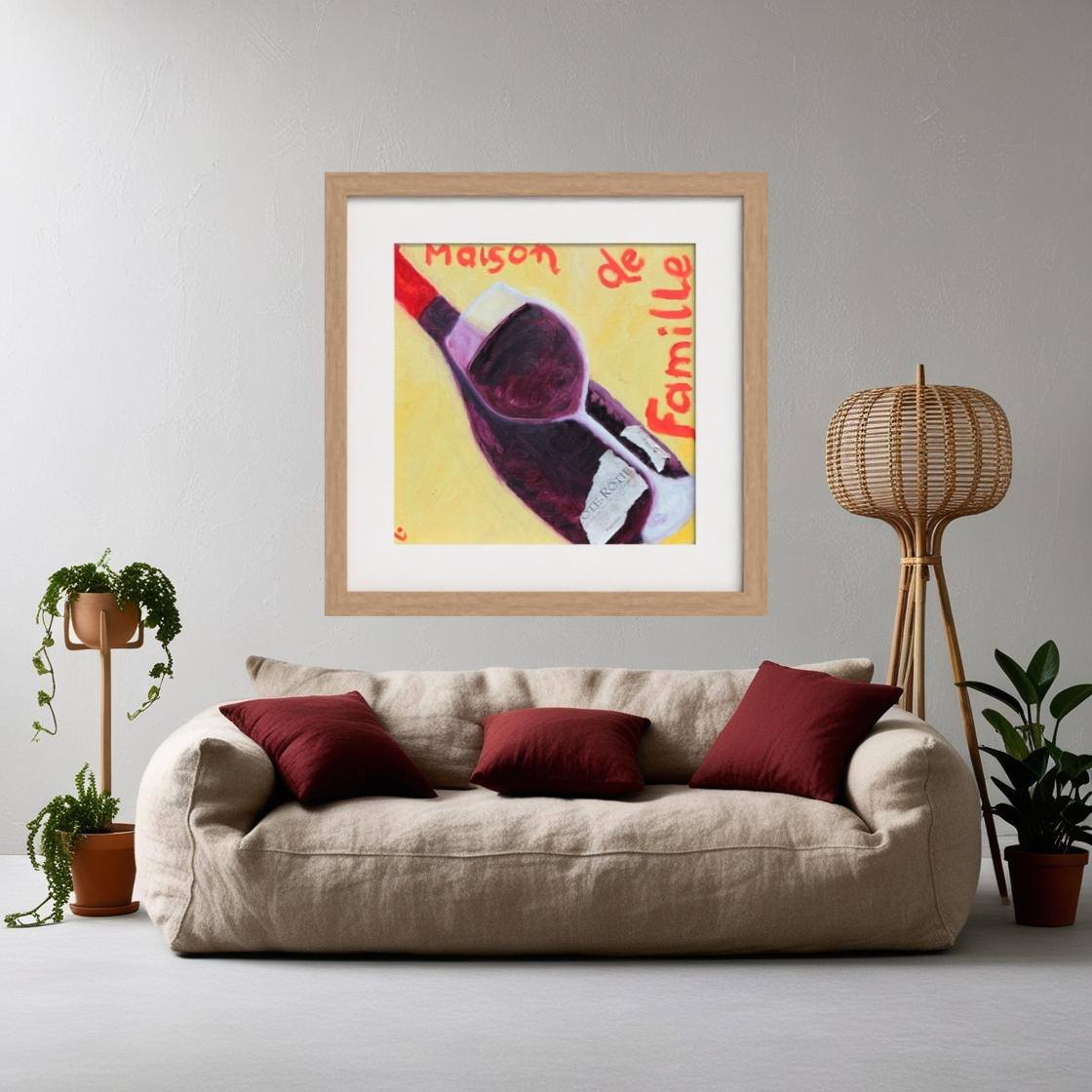 FAM! Pop Art Red Wine Print on Paper