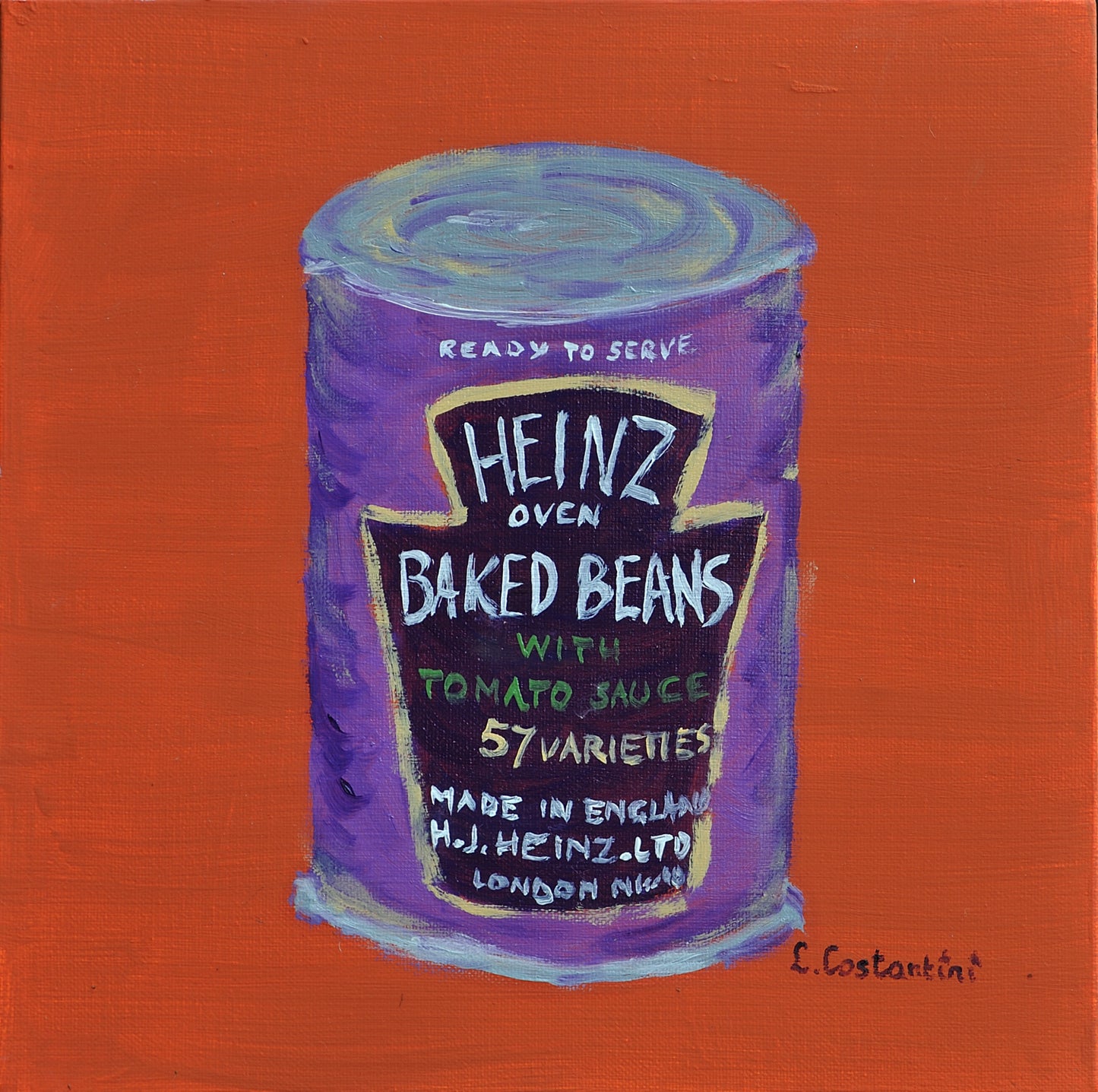 FULL OF BEANS!-Pop Art Baked Beans Print on Canvas
