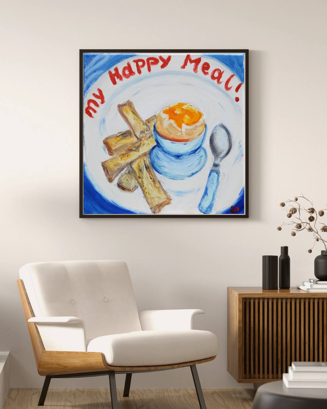 MEAL! Pop Art Egg Print on Canvas