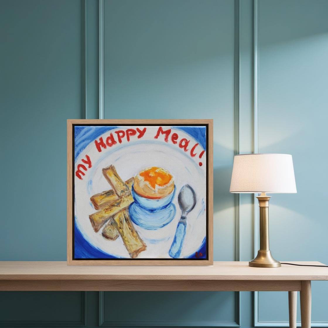 MEAL! Pop Art Egg Print on Canvas