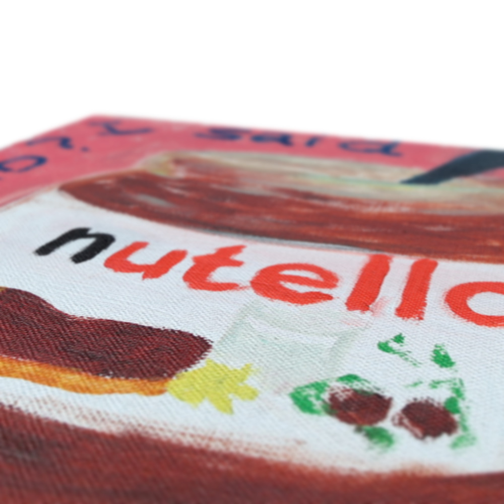 View, feeling and texture from the Canvas of a Nutella Pot -PopArtLau17