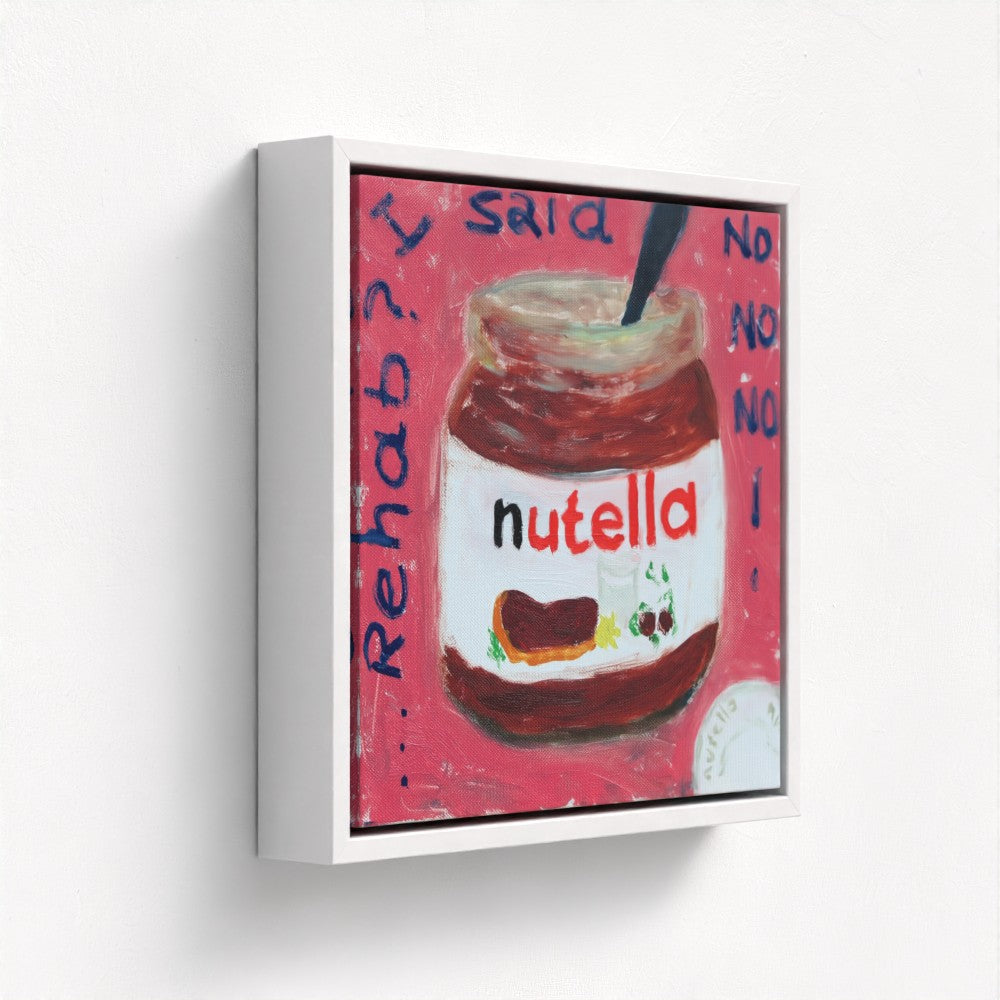 Nutella Art Print in a White Float Frame-PopArtLau17