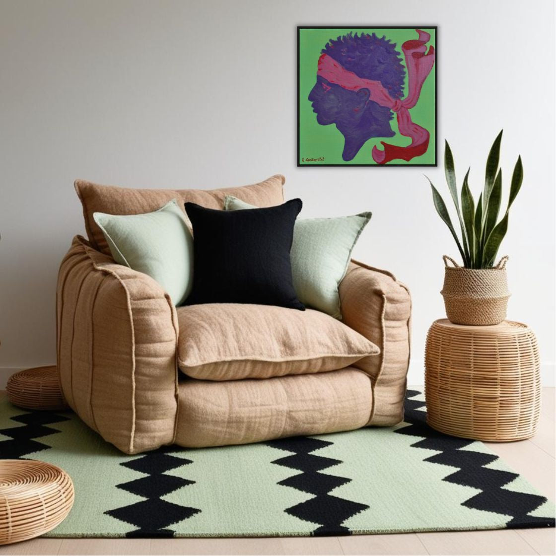OREZZA!- Corsica Flag Pop Art Print on Canvas | Art by Lau Costantini