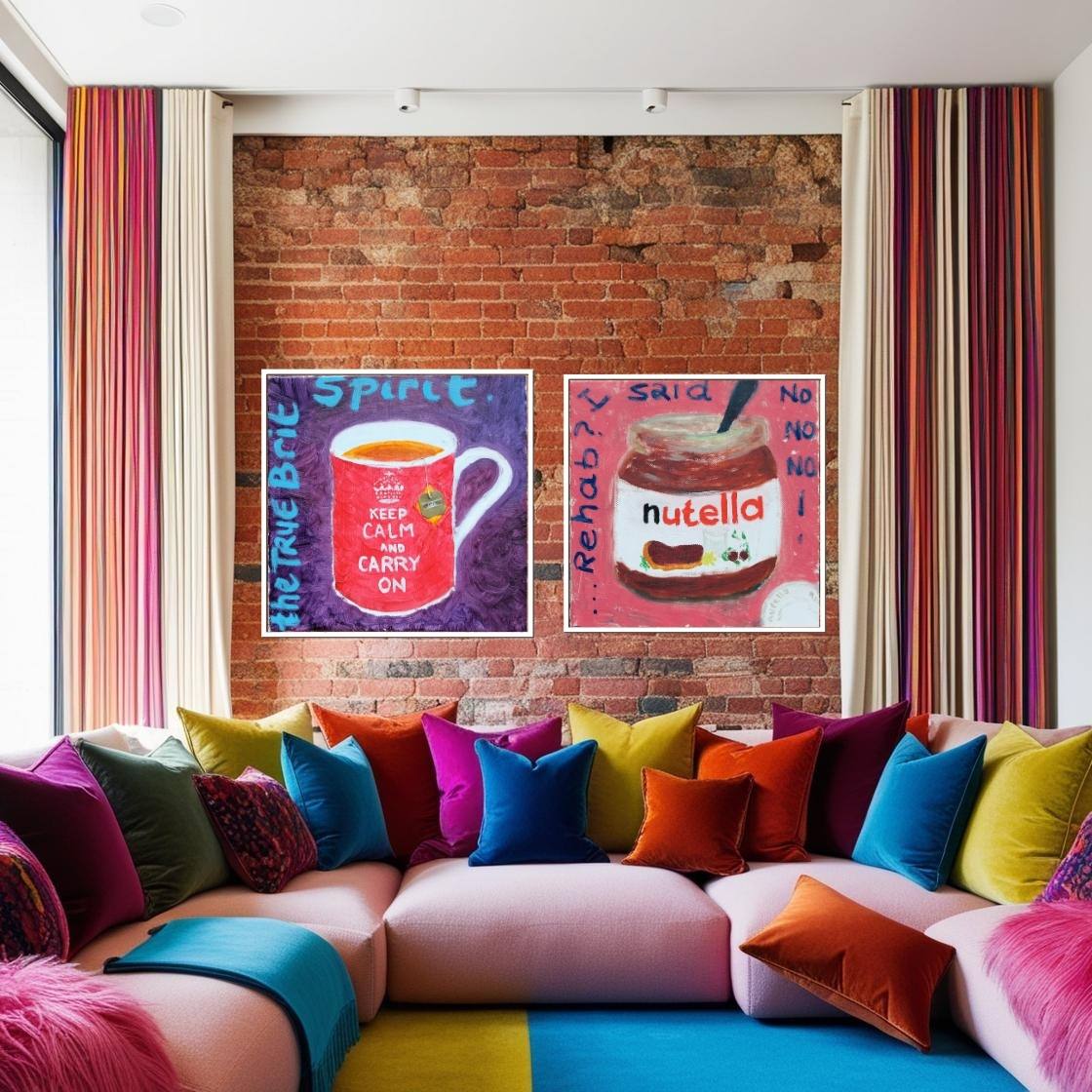 BRIT! Pop Art Keep Calm Print on Canvas
