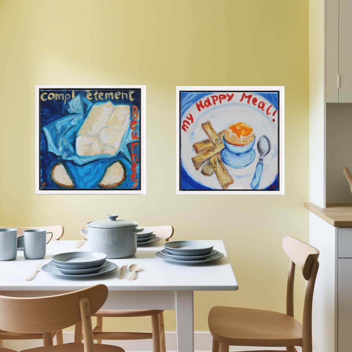 MEAL! Pop Art Egg Print on Canvas