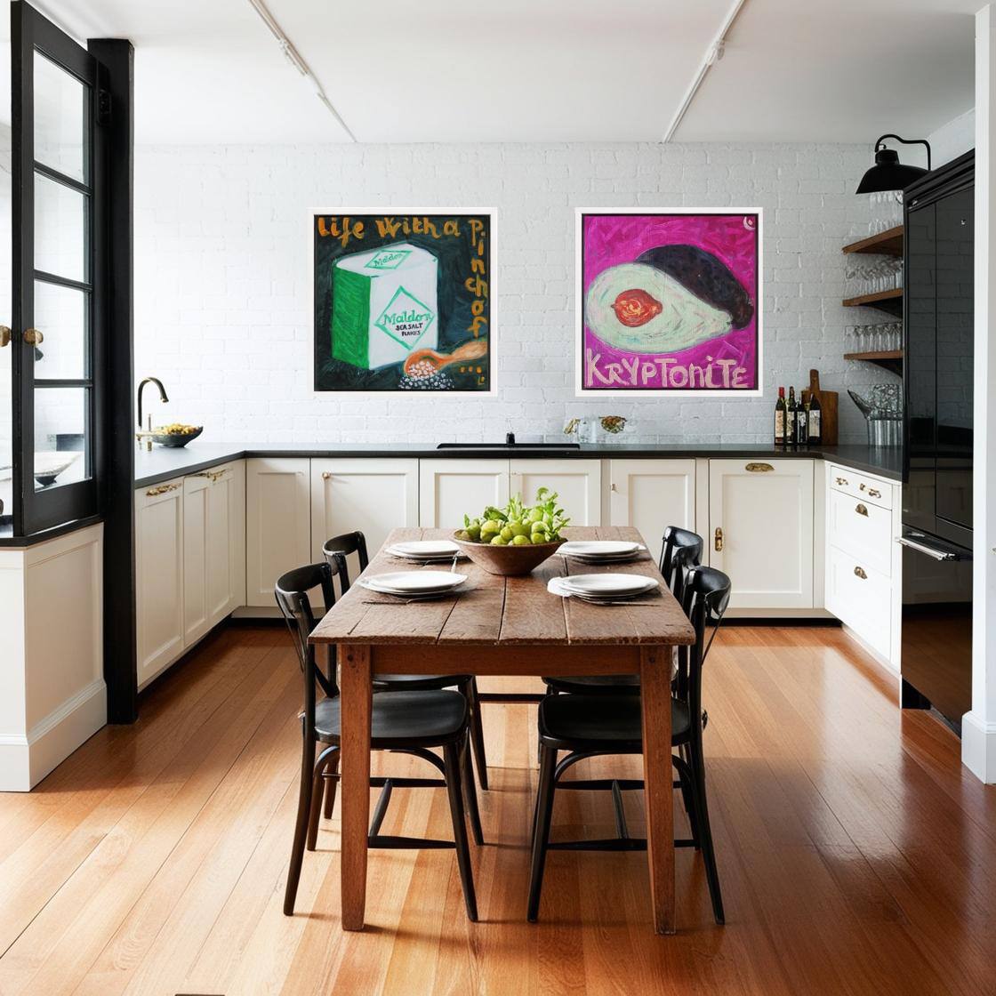 PINCH! Pop Art Maldon Salt Print on Canvas
