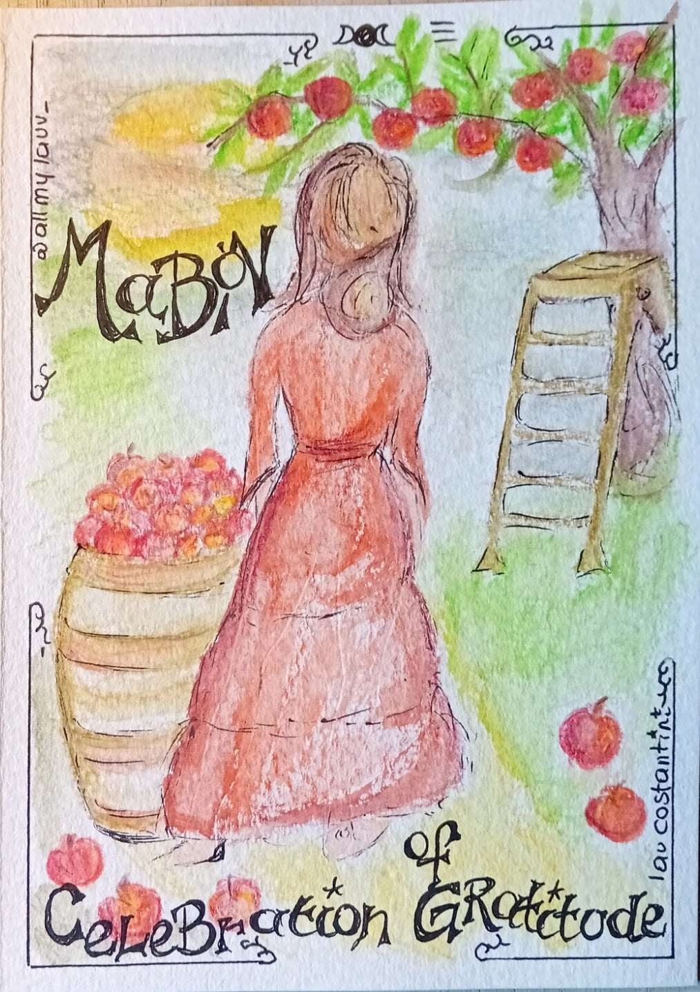 "MABON!" | Original Wheel of the Year Witch Art by Lau Costantini