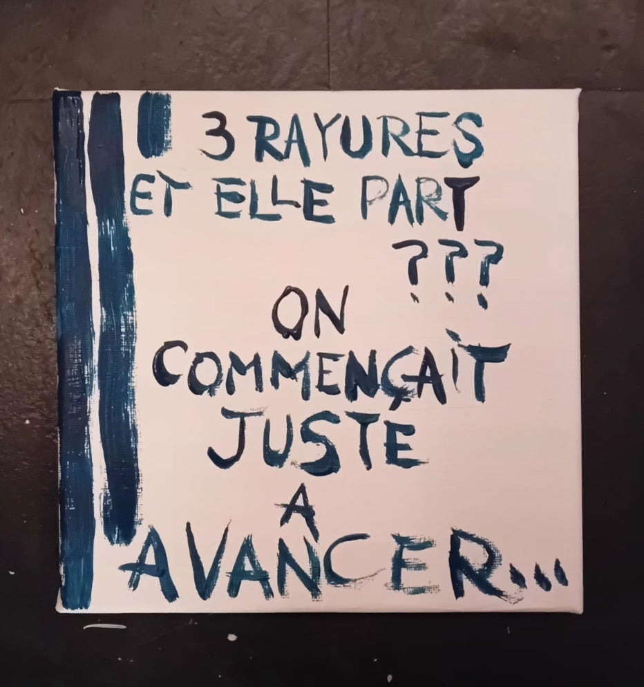 "PLANTÉE!" Toile Originale exprimant ses opinions | Collection Absence d'encadrement | 20x20cm