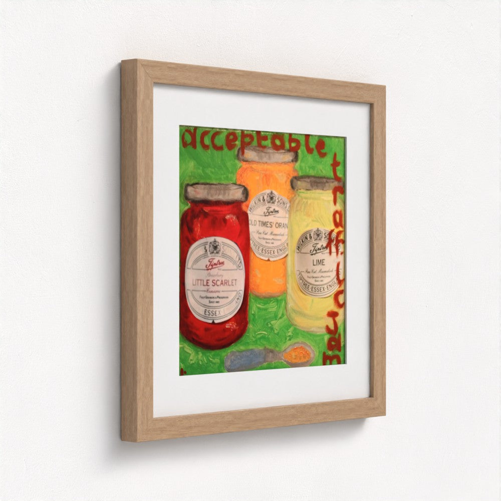 Classic Natural Wood Frame of Unusual Traffic Jam Print-PopArtlau17