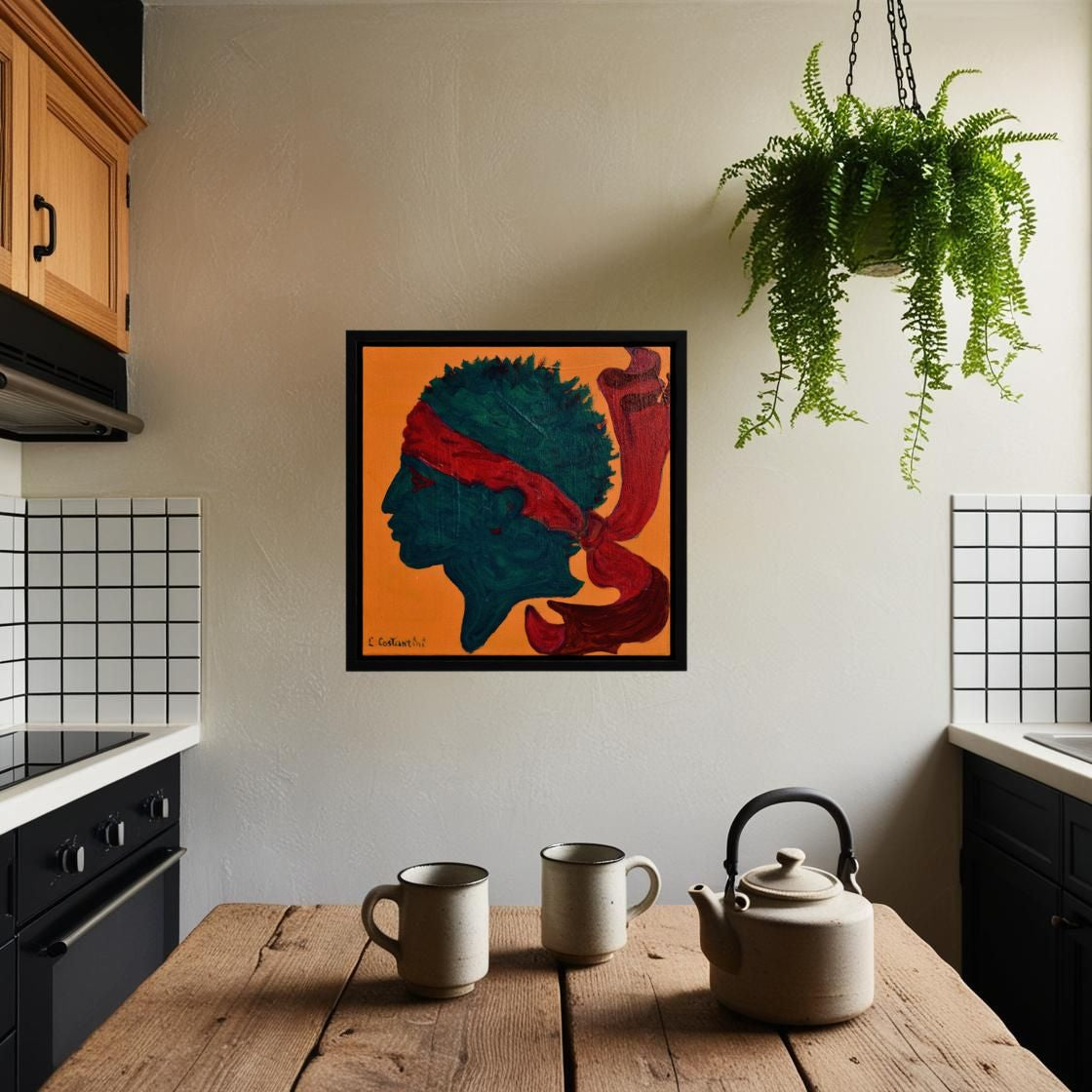 ISULA ROSSA!- Corsica Flag Pop Art Print on Canvas | Art by Lau Costantini