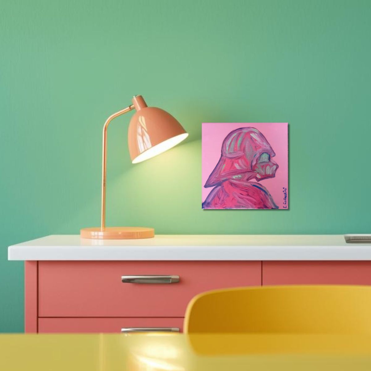 "VADER!" | Original Star Wars Profile Pop Art Canvas by Lau Costantini