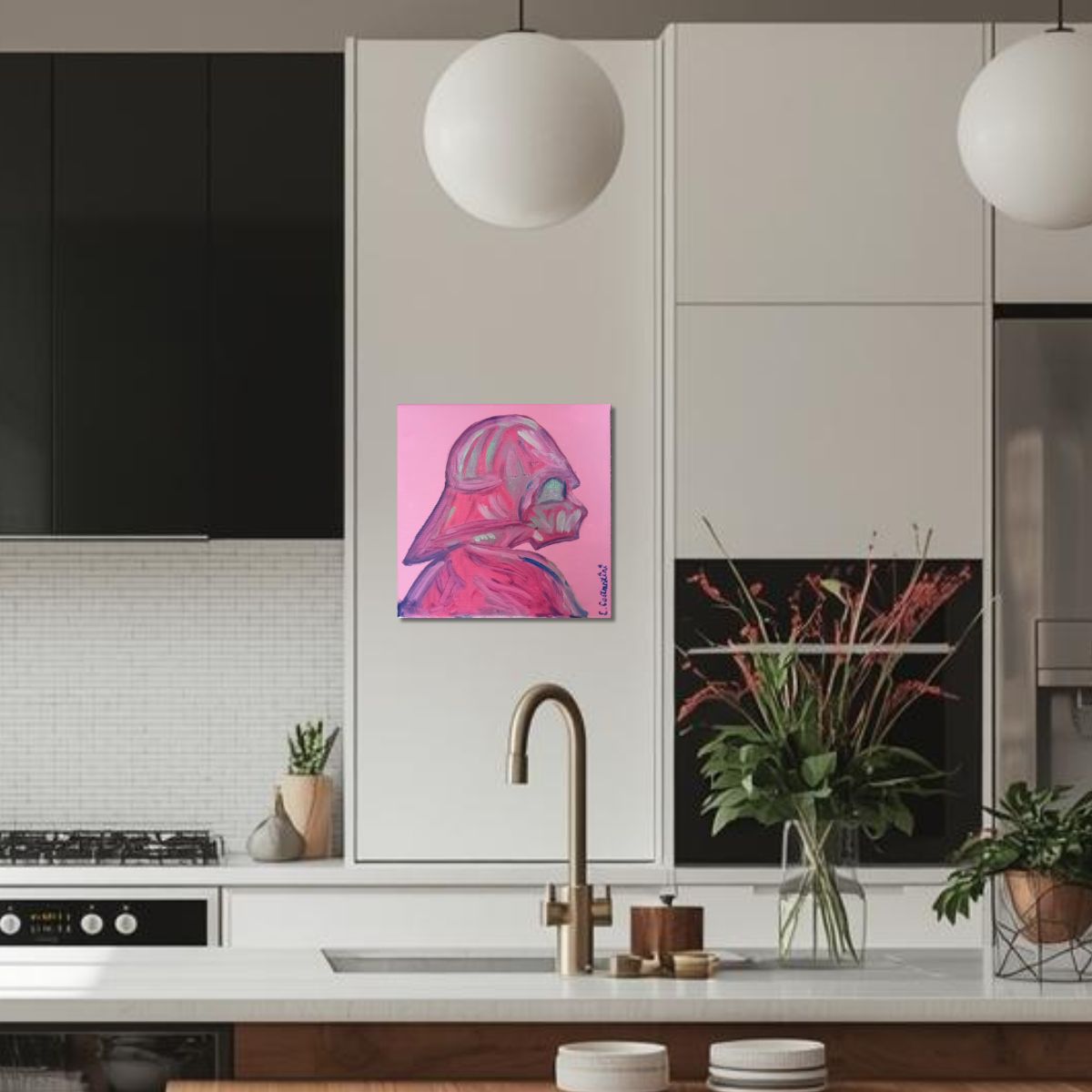 "VADER!" | Original Star Wars Profile Pop Art Canvas by Lau Costantini