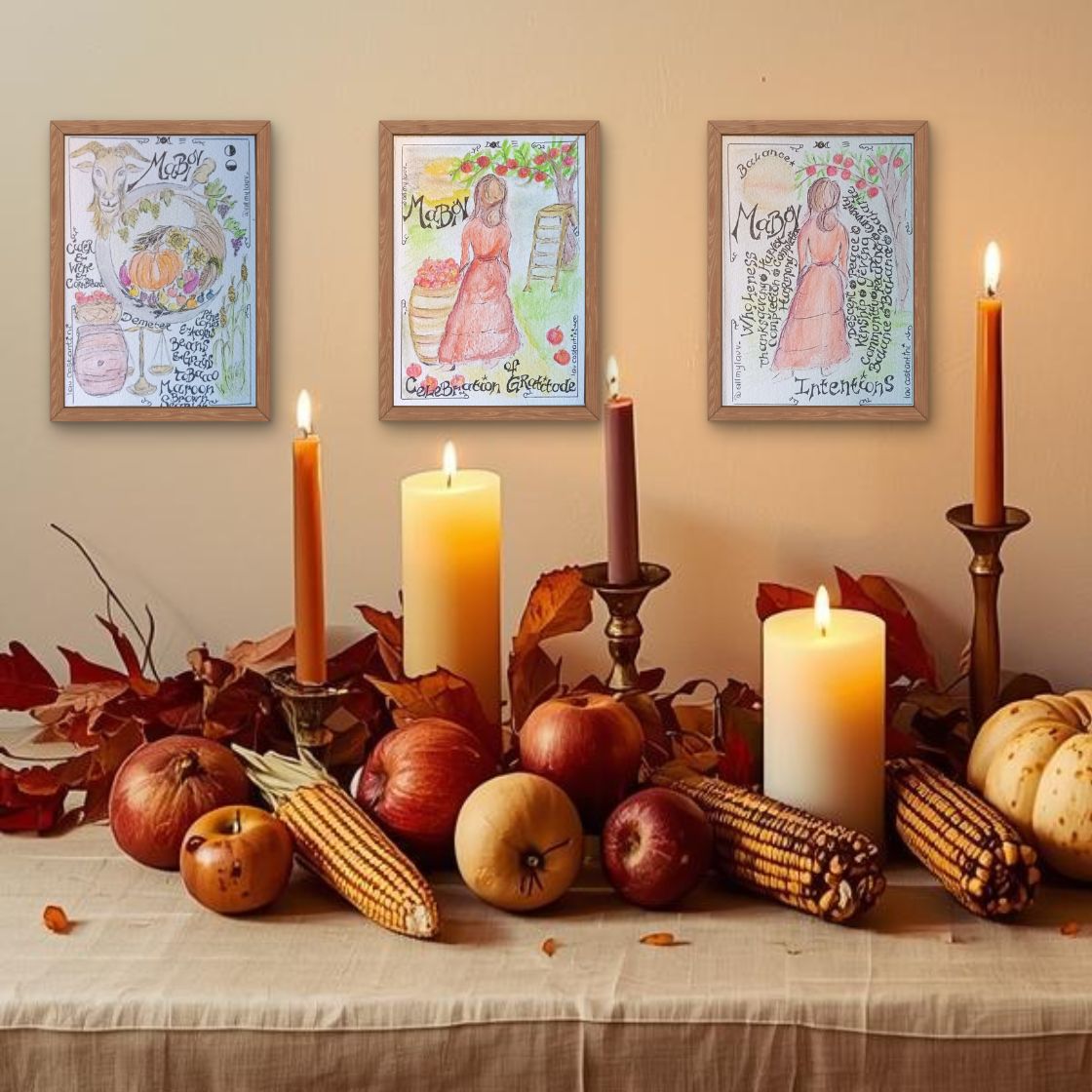 "MABON!" | Original Wheel of the Year Witch Art by Lau Costantini