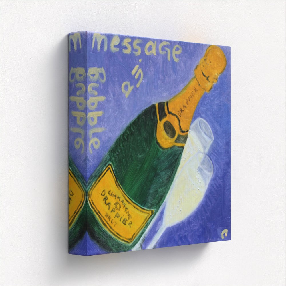 CHAMPION ! Impression Pop Art Champagne sur toile