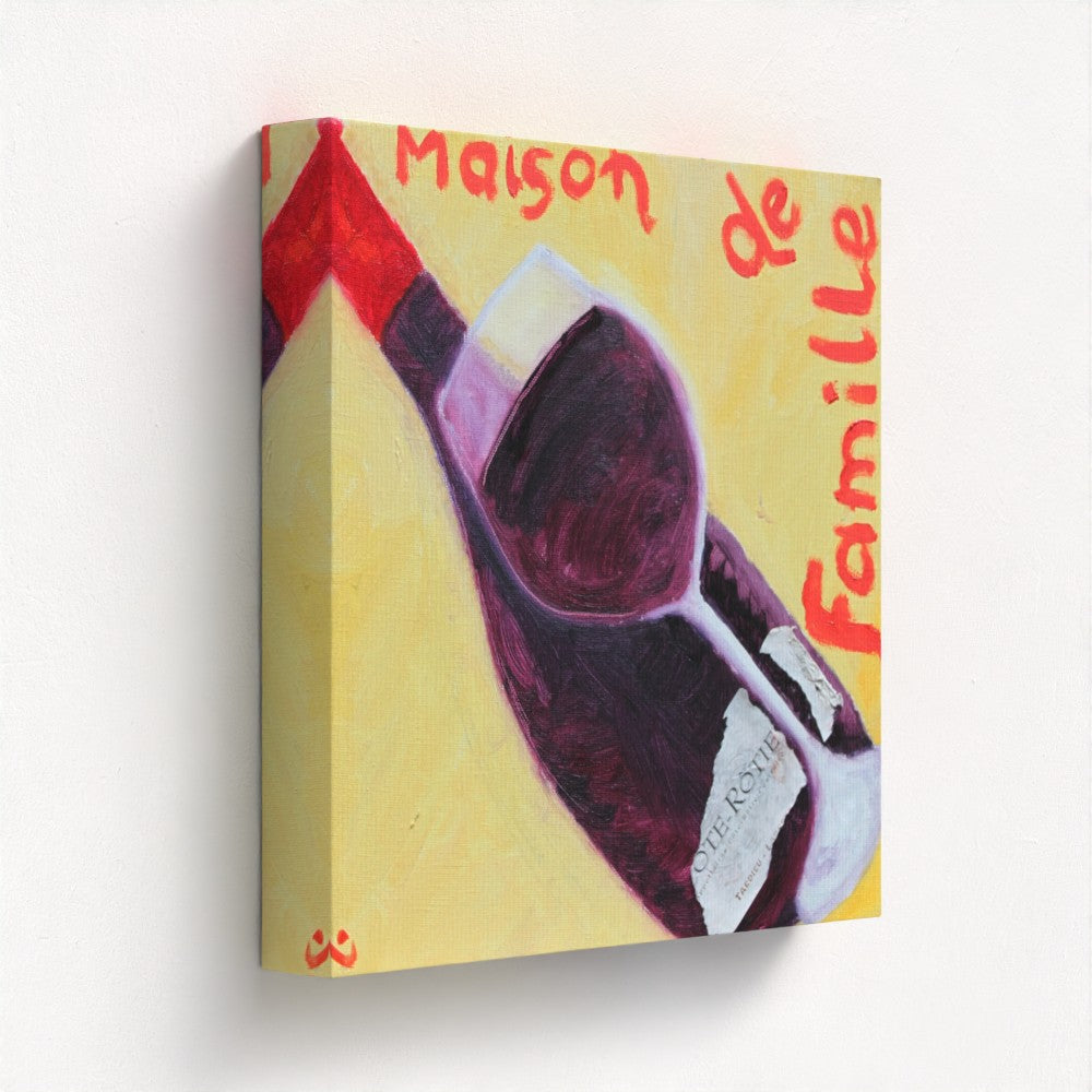 FAM! Pop Art Red Wine Print on Canvas
