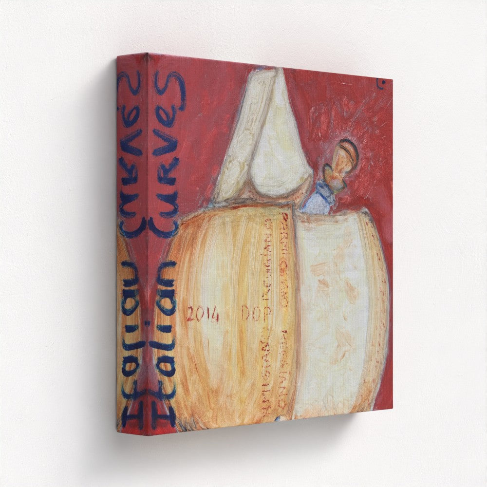 CURVES! Pop Art Parmiggiano Print on Canvas