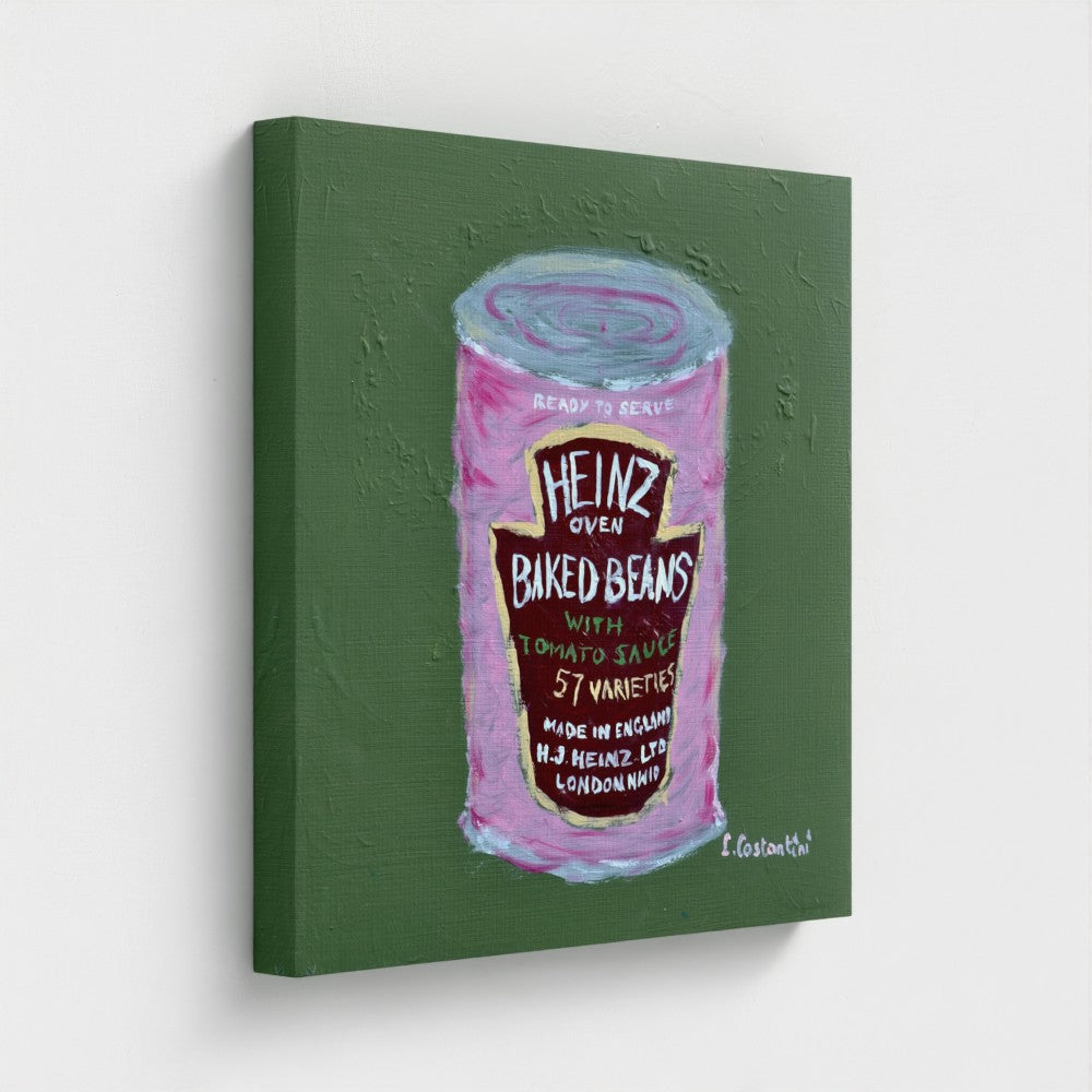 SPILL THE BEANS!-Pop Art Baked Beans Print on Canvas