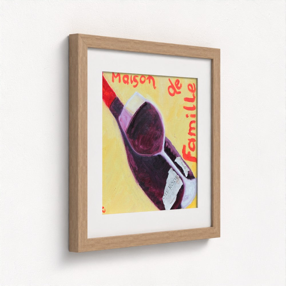 FAM! Pop Art Red Wine Print on Paper