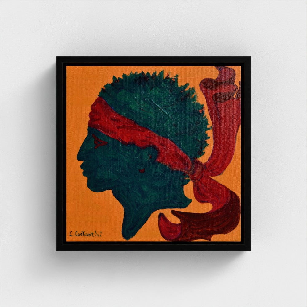 ISULA ROSSA!- Corsica Flag Pop Art Print on Canvas | Art by Lau Costantini