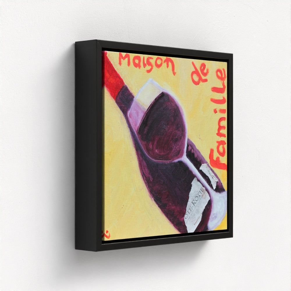 FAM! Pop Art Red Wine Print on Canvas