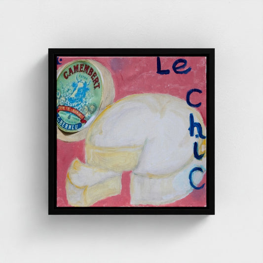 CHEESE! Camembert Pop Art Canvas Print – “Le Chic” French Food Art