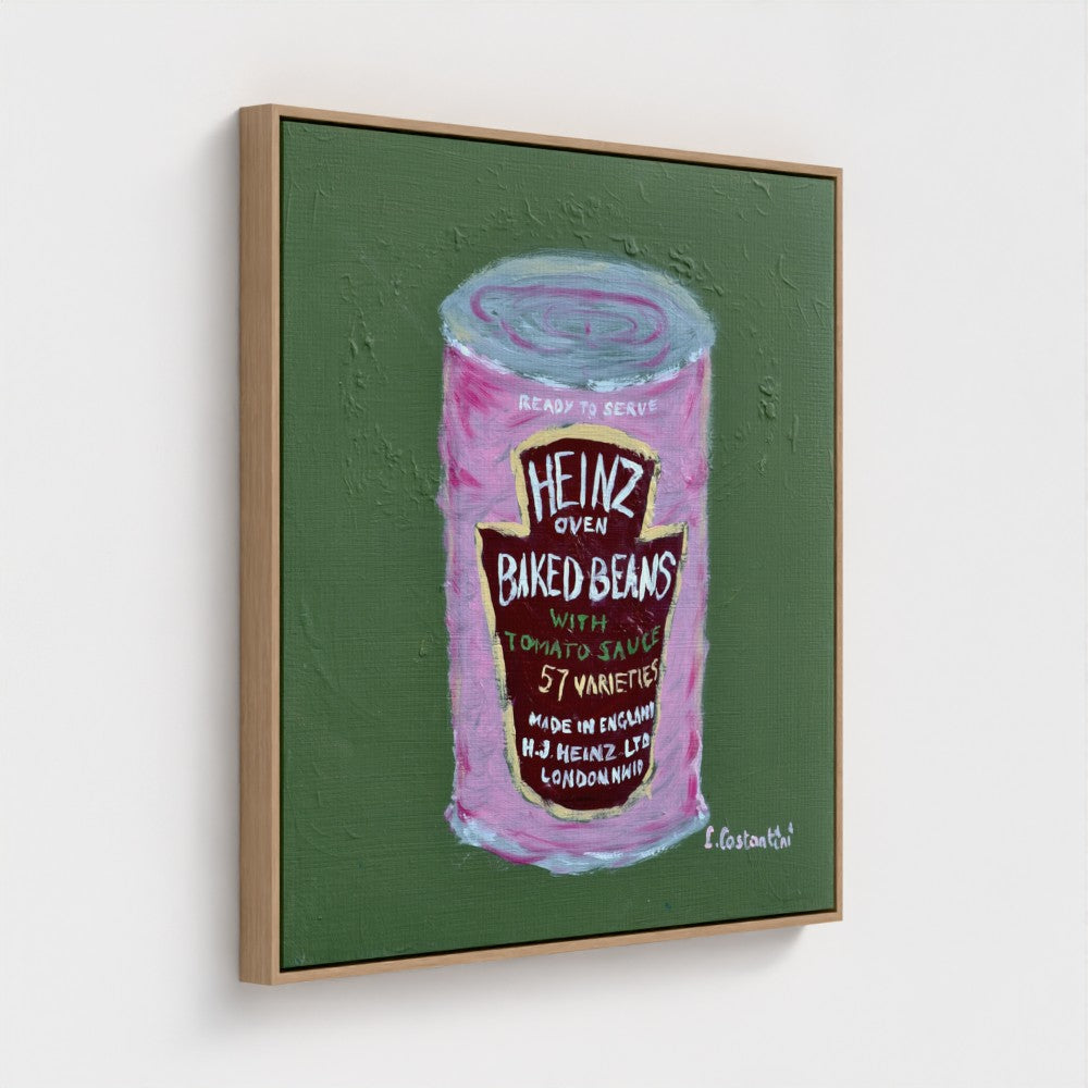 SPILL THE BEANS!-Pop Art Baked Beans Print on Canvas
