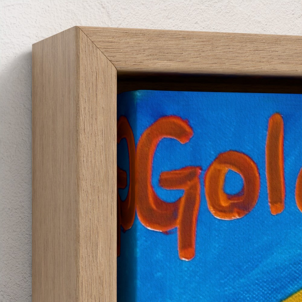 "GOLDEN"! Pop Art Roast Chicken Golden Boy Print on Canvas