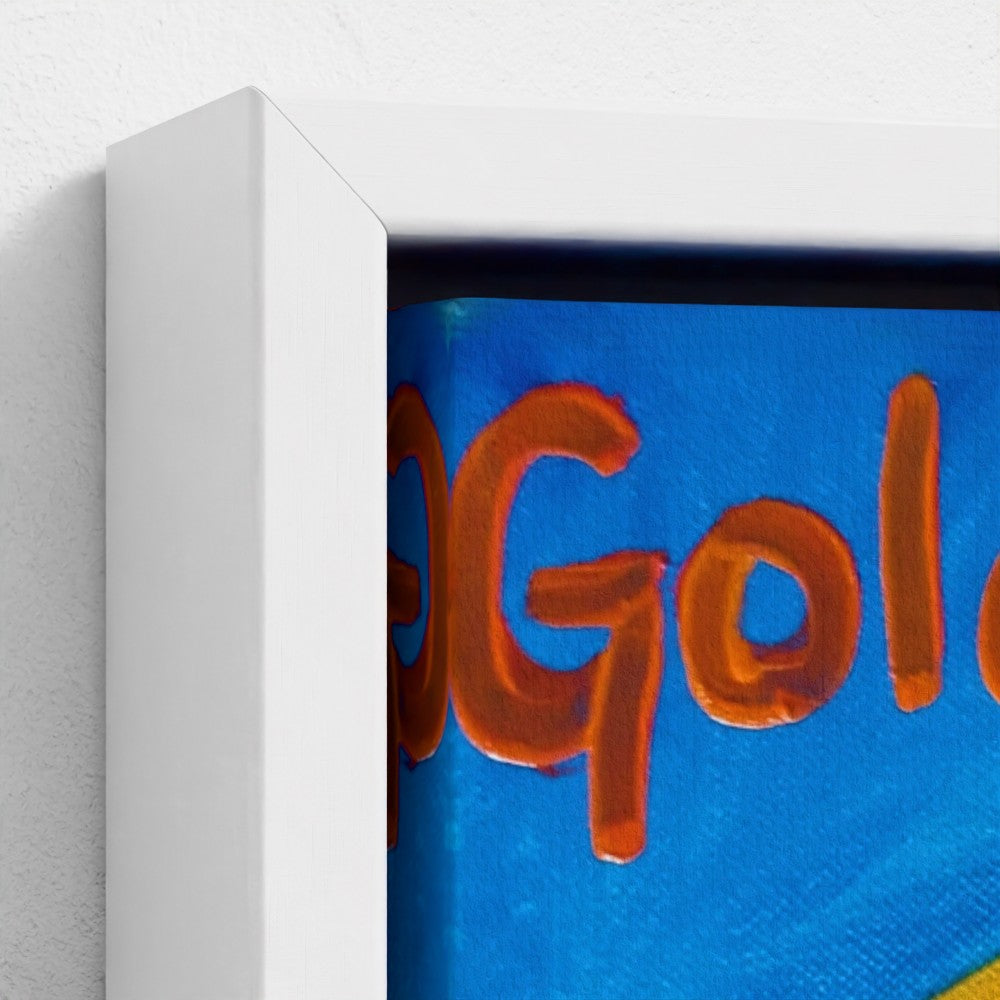 "GOLDEN"! Pop Art Roast Chicken Golden Boy Print on Canvas