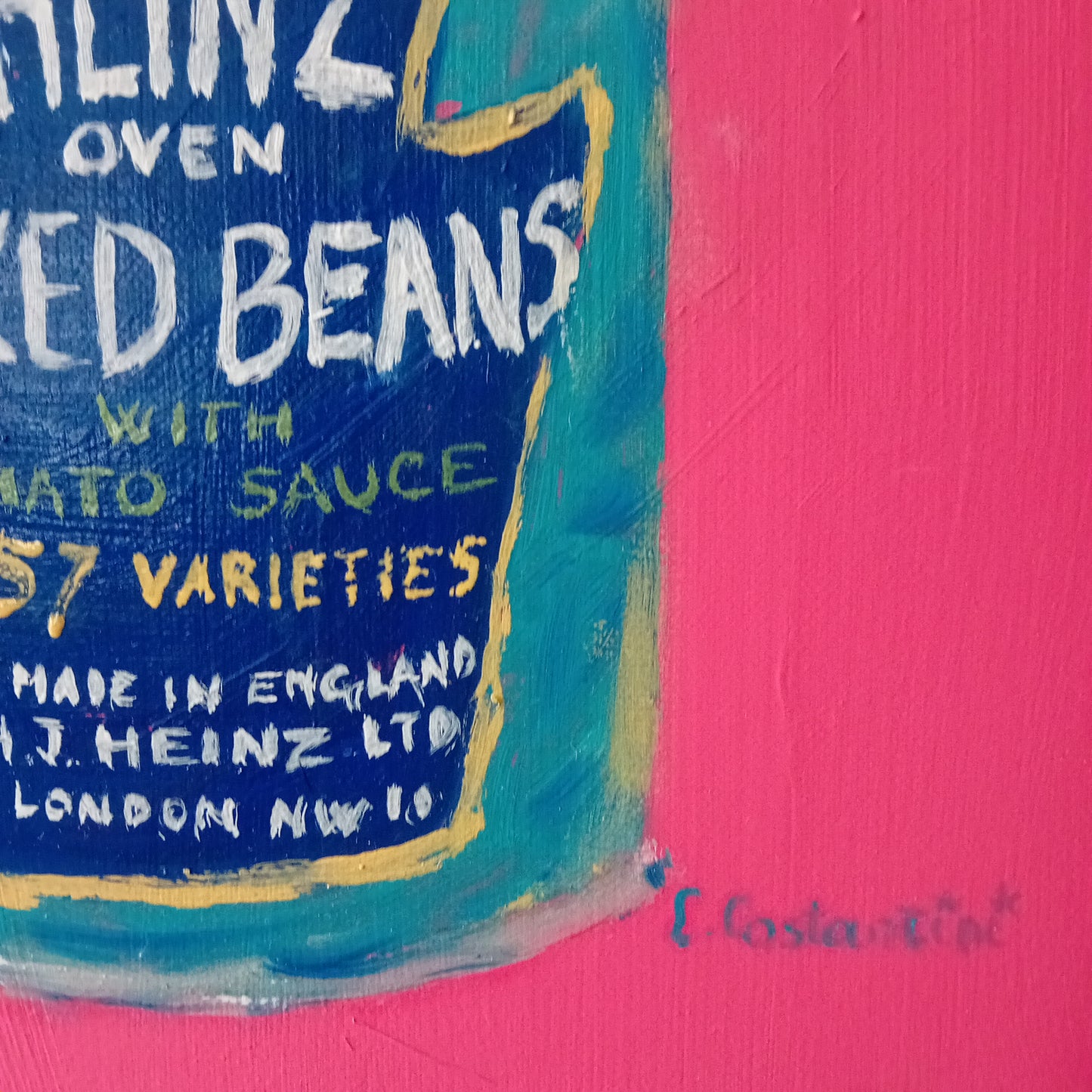 "OLD BEAN!" | Original Baked Beans Pop Art Canvas by Lau Costantini