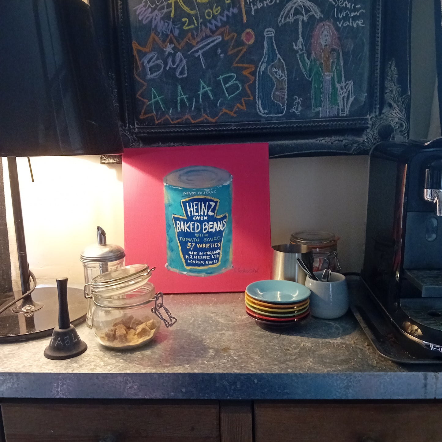 "OLD BEAN!" | Original Baked Beans Pop Art Canvas by Lau Costantini
