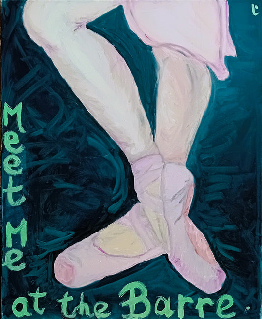 "BAR(RE)!" | Original Ballet Shoes Pop Art Canvas by Lau Costantini