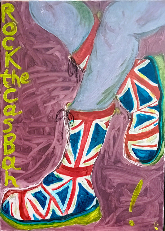 "CLASH!" | Original Union Jack Docs Pop Art Canvas by Lau Costantini