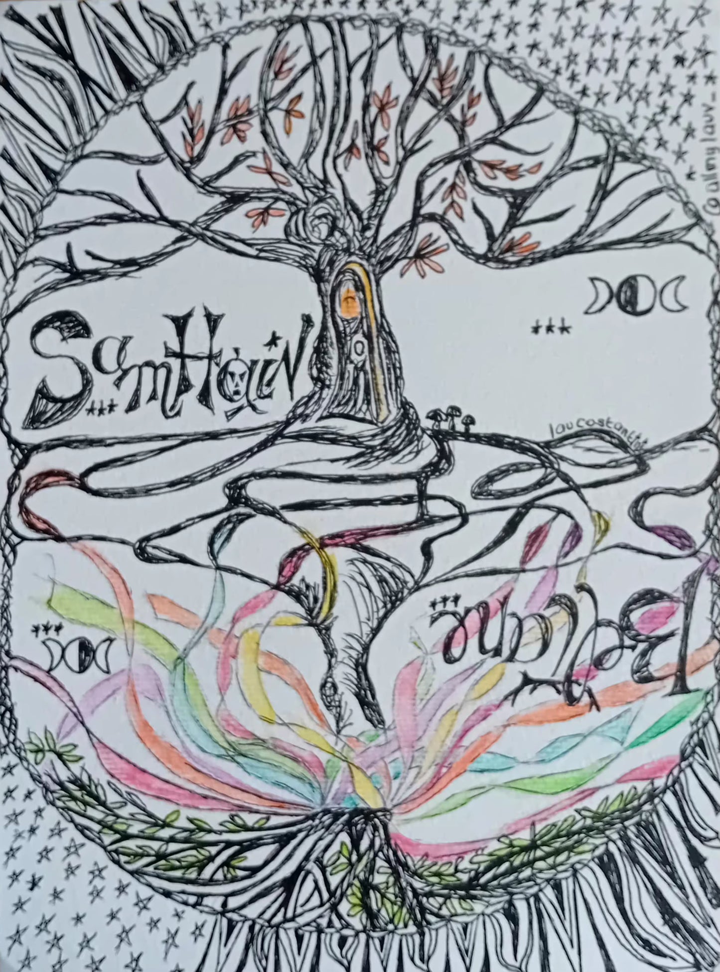 « SEUIL! » | Illustration originale de l'Arbre de Vie de Lau Costantini