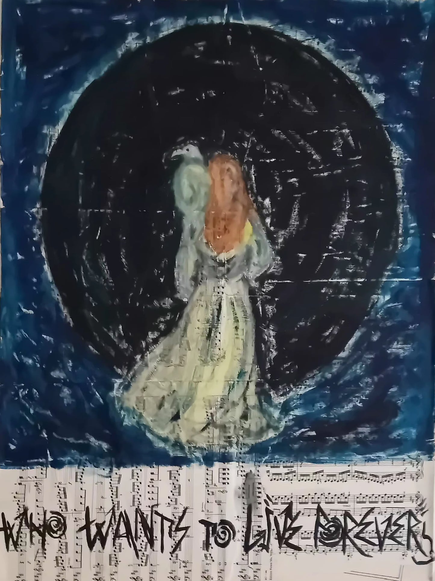 "NEW!" | Original Moon Sisters New Moon Witch Art by Lau Costantini