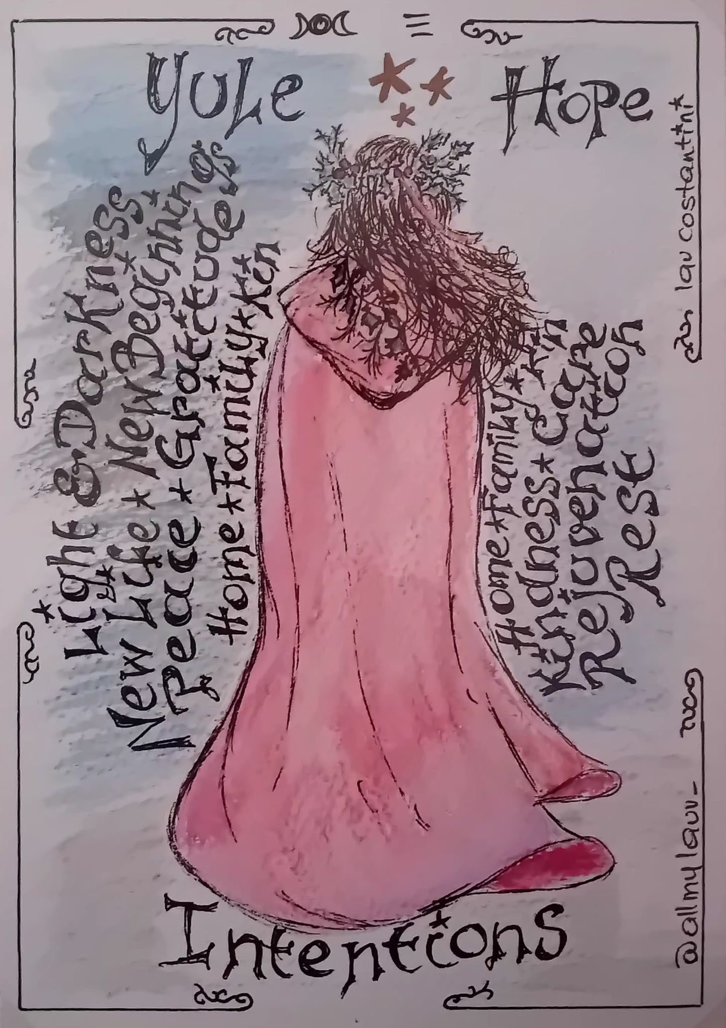 "HOPE!" | HOPE – Yule Intentions Art | Wheel of the Year Original