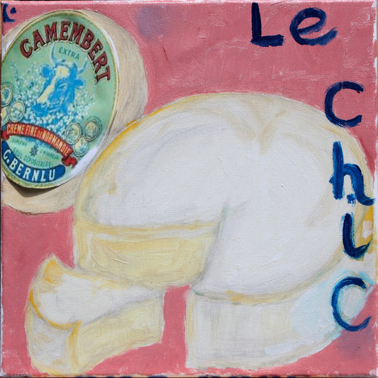 CHEESE! Camembert Pop Art Canvas Print – “Le Chic” French Food Art