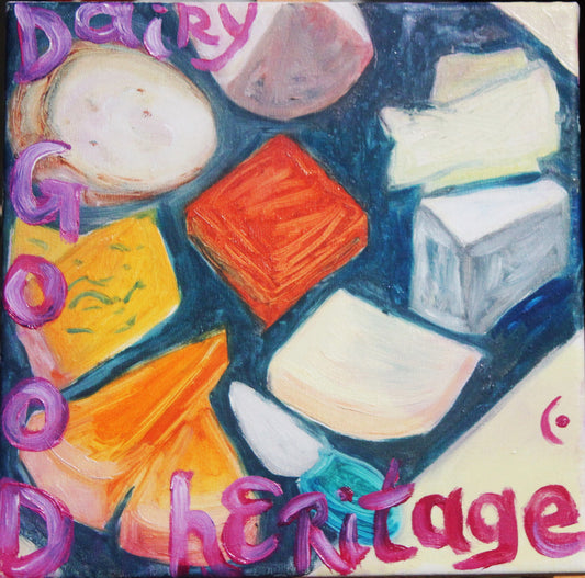 DAIRY! Canvas Print – British Cheese & Heritage Food Art