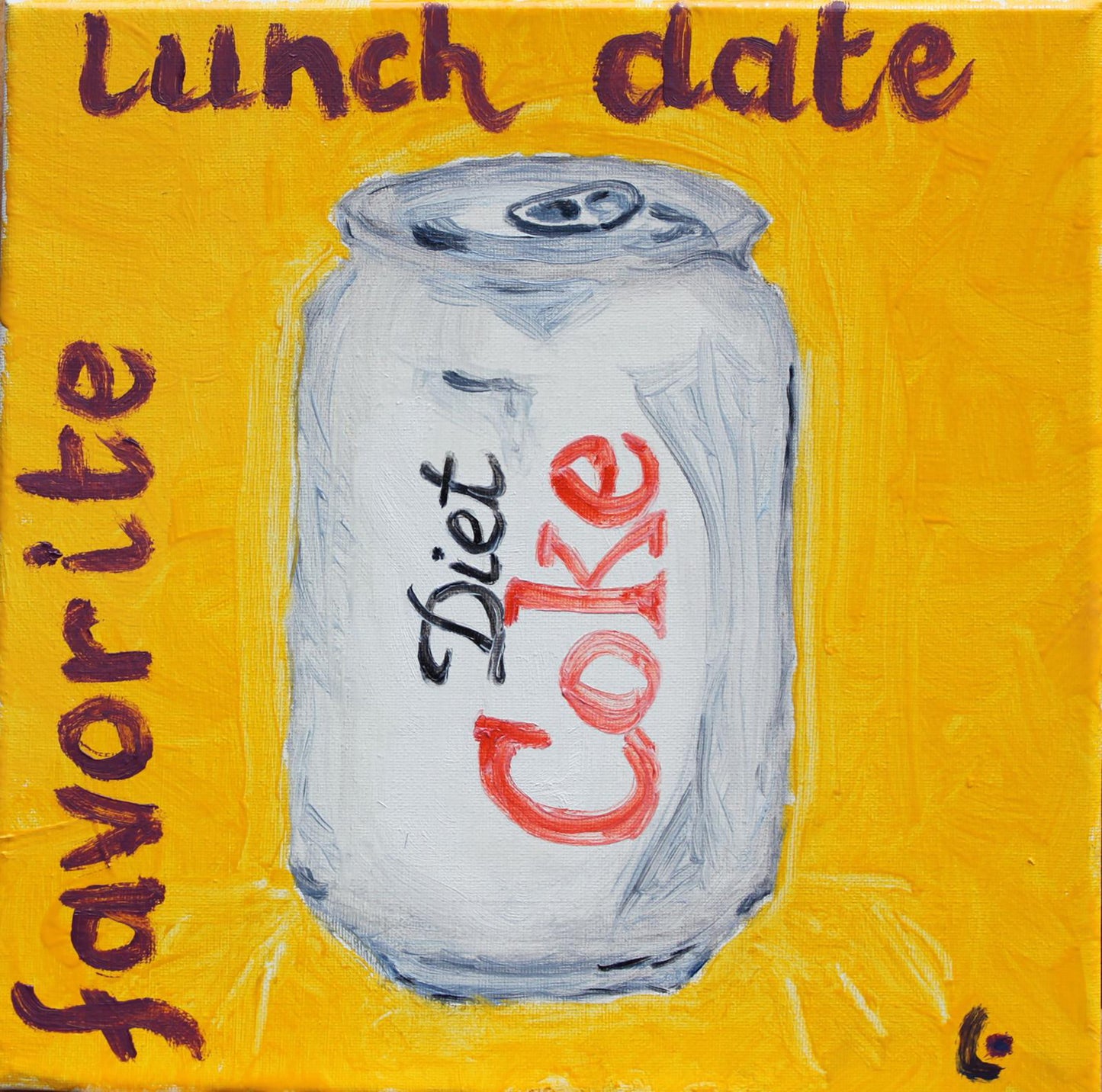 “DIET!” Pop Art Canvas — Diet Coke Can & ‘Favorite Lunch Date’