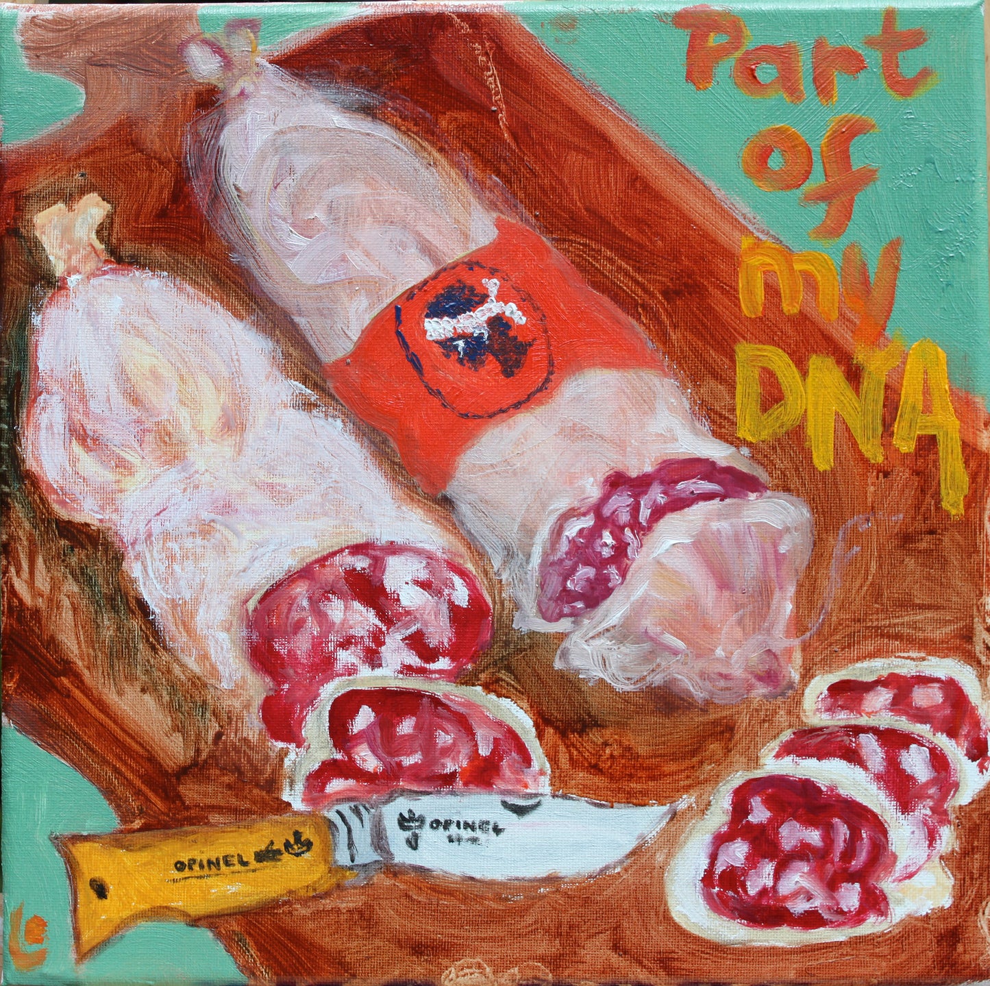 SALAMI! Corsican Charcuterie Pop Art Canvas Print