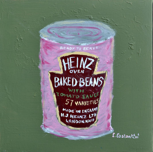 SPILL THE BEANS!-Pop Art Baked Beans Print on Canvas
